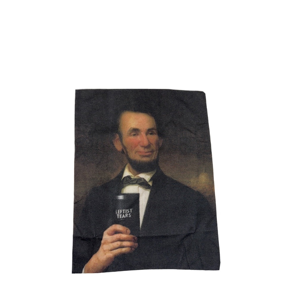Daily Wire Abraham Lincoln Leftist Tears Graphic T-Shirt Mens XL White District